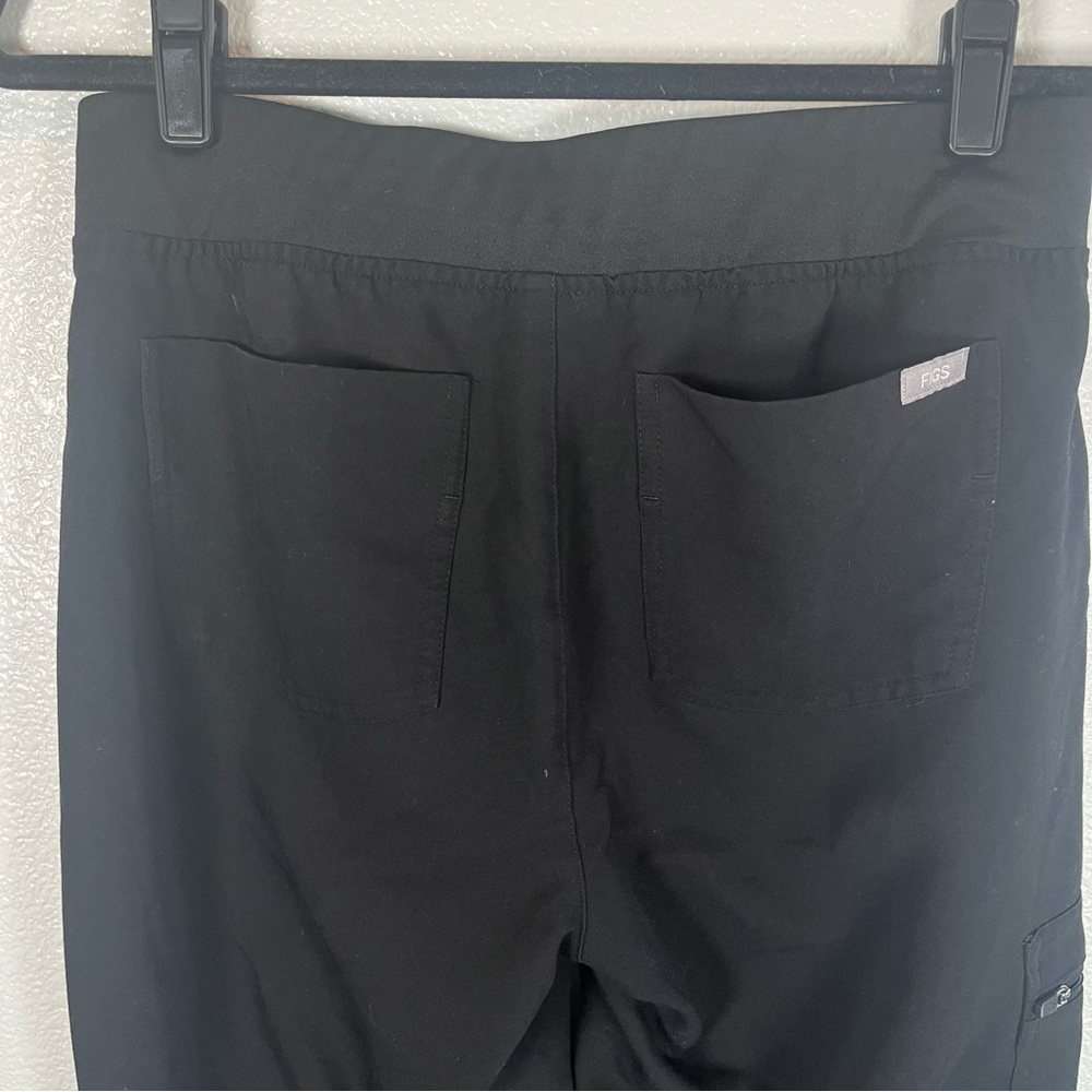 Figs Zamora Mid Rise Black Jogger Scrub Pants Womens Small - Picture 7 of 14